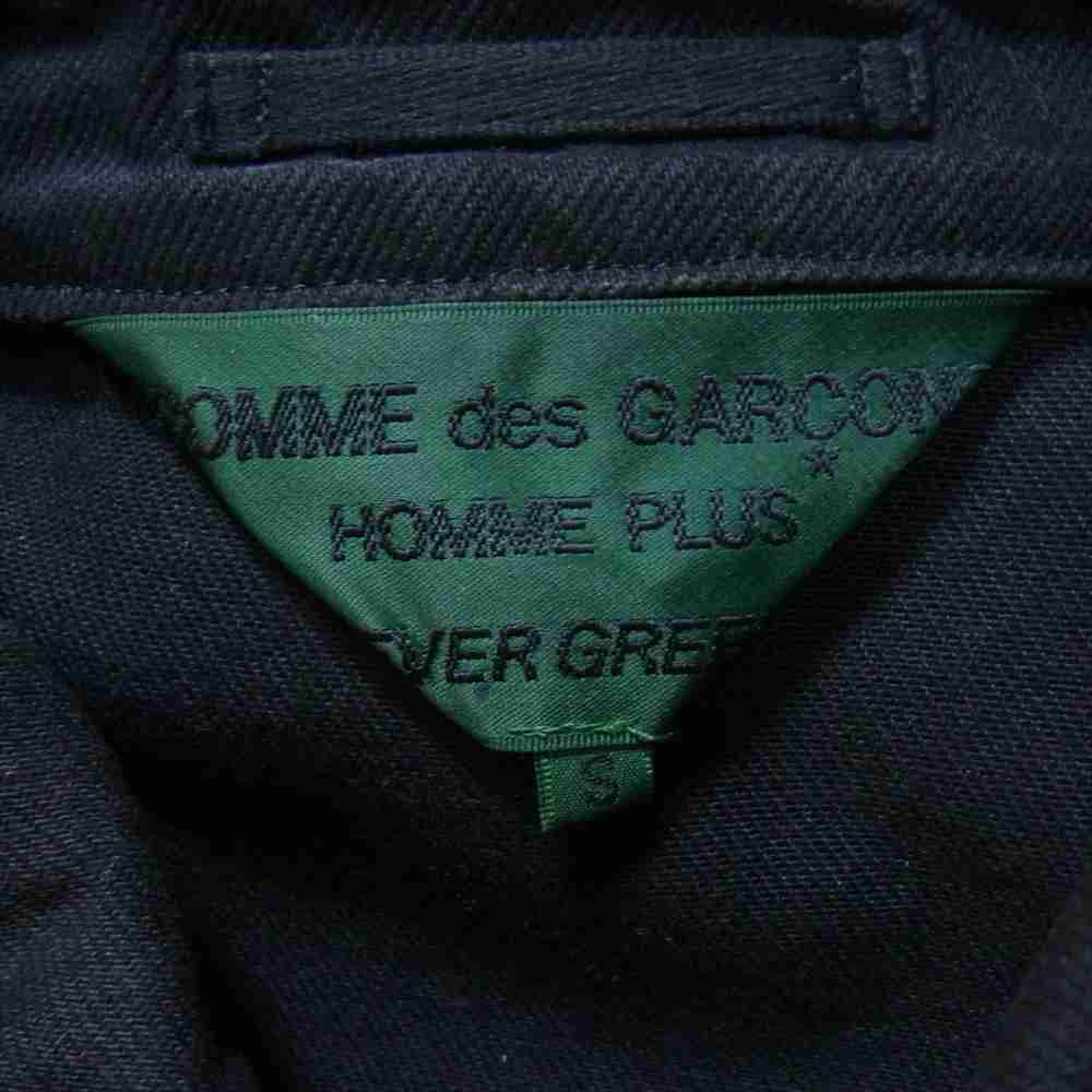 COMME des GARCONS HOMME PLUS コムデギャルソンオムプリュス EVER GREEN 09SS アーカイブ PC-J214 エバーグリーン カーブ切替 製品染め ジップ ブルゾン ジャケット ブラック系 S【中古】
