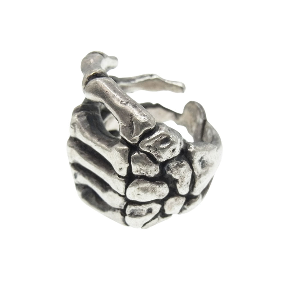 CRAZY PIG クレイジーピッグ ボーン ハンド リング シルバー系【中古】