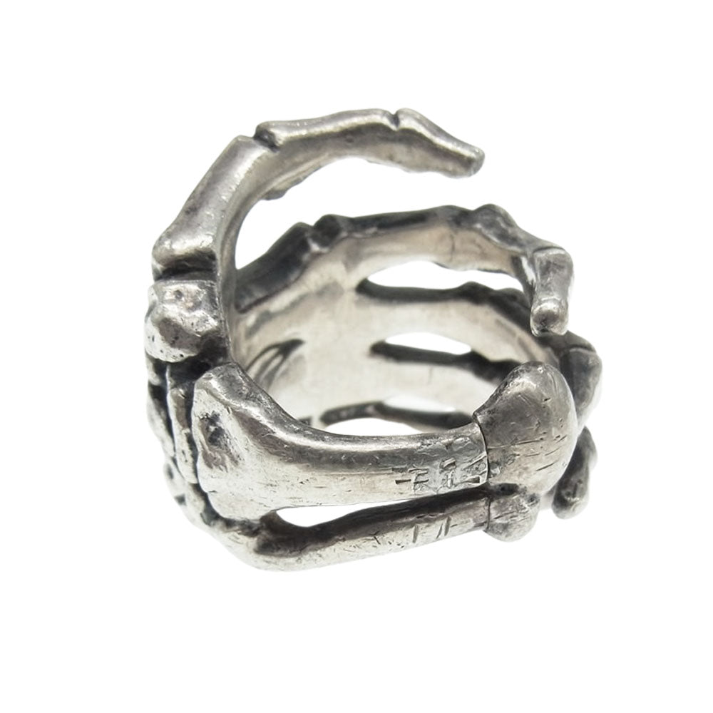 CRAZY PIG クレイジーピッグ ボーン ハンド リング シルバー系【中古】