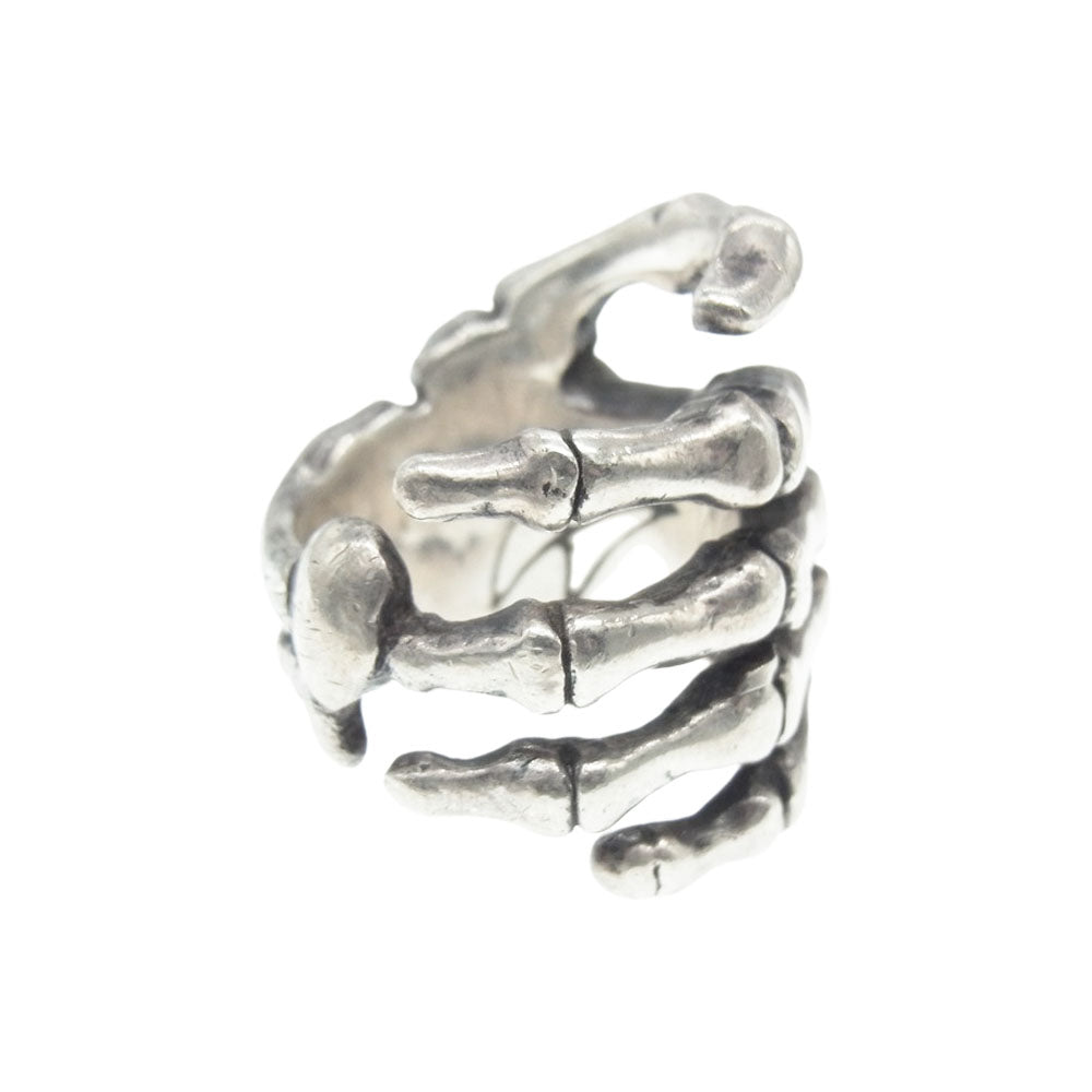 CRAZY PIG クレイジーピッグ ボーン ハンド リング シルバー系【中古】