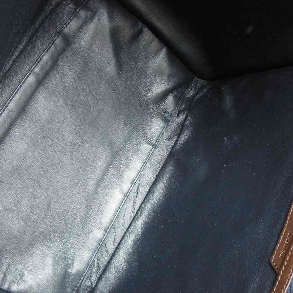 CELINE セリーヌ ラゲージ ミニショッパー レザー トート バッグ ネイビー系 ブラウン系 ブラック系【中古】