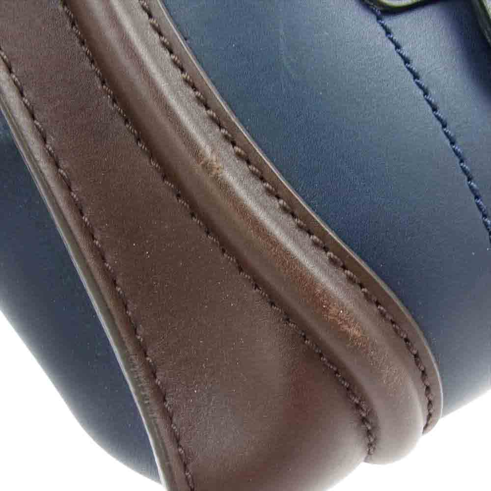 CELINE セリーヌ ラゲージ ミニショッパー レザー トート バッグ ネイビー系 ブラウン系 ブラック系【中古】