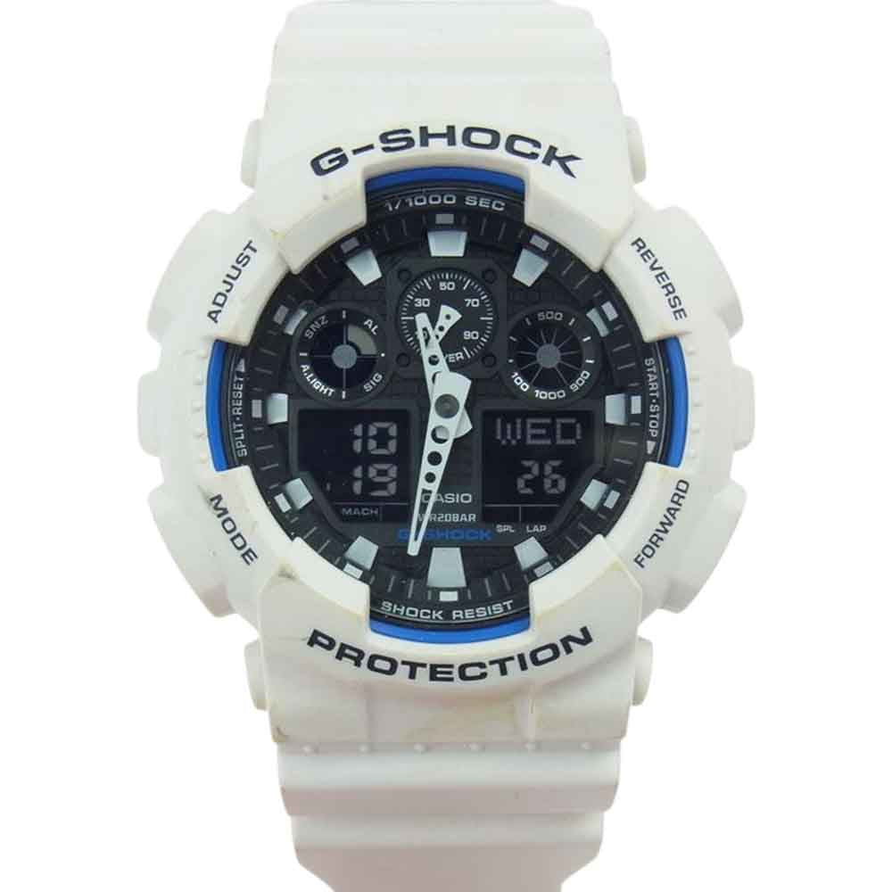CASIO G-SHOCK カシオ ジーショック GA-100B-７AJF デジアナ  ホワイト系【中古】