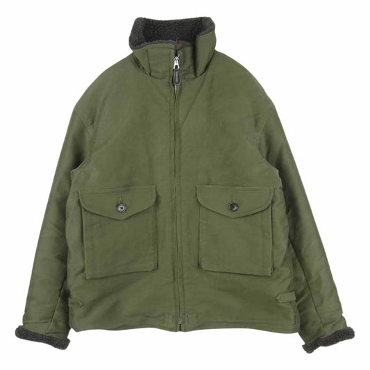 オールドジョー 192OJ-JK04 ALPACA SHEARING AVIATOR JACKET アルパカ シアリング アビエイター ジャケット カーキ系 36【中古】