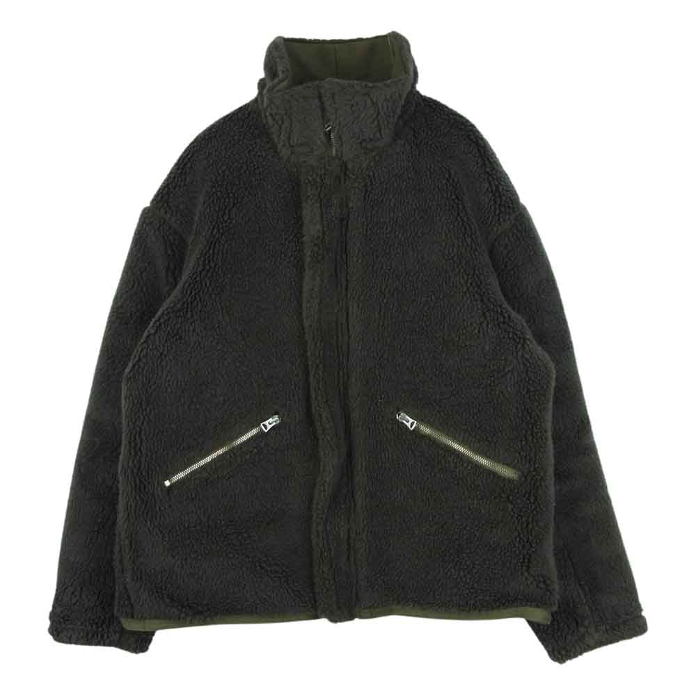 オールドジョー 192OJ-JK04 ALPACA SHEARING AVIATOR JACKET アルパカ シアリング アビエイター ジャケット カーキ系 36【中古】