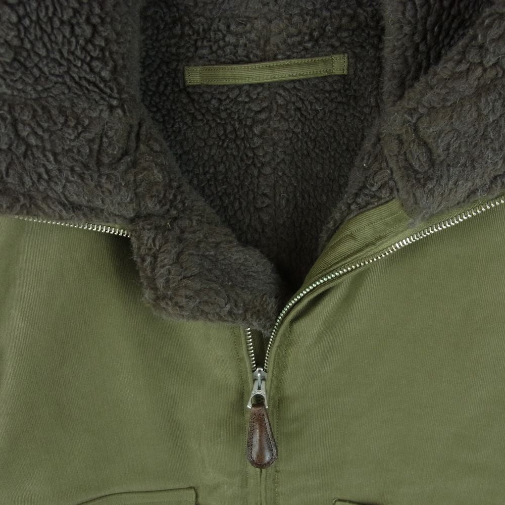 オールドジョー 192OJ-JK04 ALPACA SHEARING AVIATOR JACKET アルパカ シアリング アビエイター ジャケット カーキ系 36【中古】