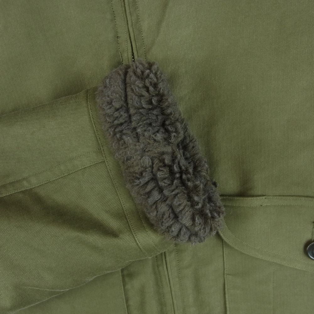 オールドジョー 192OJ-JK04 ALPACA SHEARING AVIATOR JACKET アルパカ シアリング アビエイター ジャケット カーキ系 36【中古】