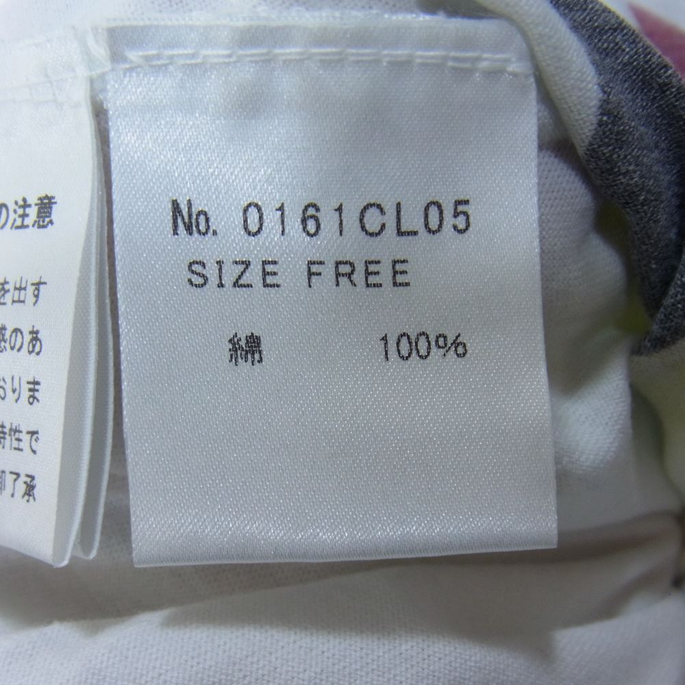 HYSTERIC GLAMOUR ヒステリックグラマー 0161CL05 PRIMAL SCREAM 変形 ロングスリーブ カットソー ホワイト系 FREE【中古】