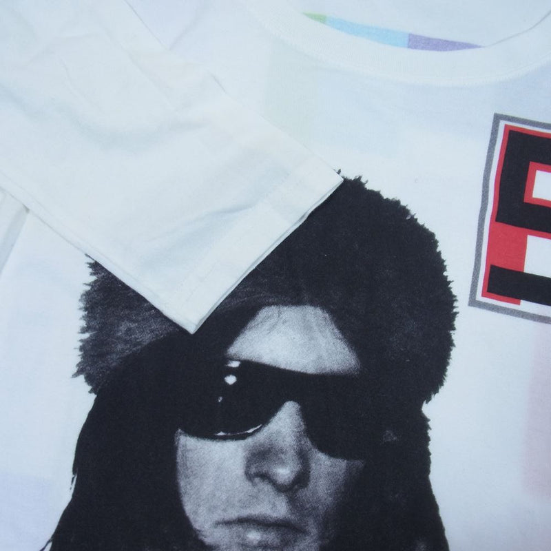 HYSTERIC GLAMOUR ヒステリックグラマー 0161CL05 PRIMAL SCREAM 変形 ロングスリーブ カットソー ホワイト系 FREE【中古】