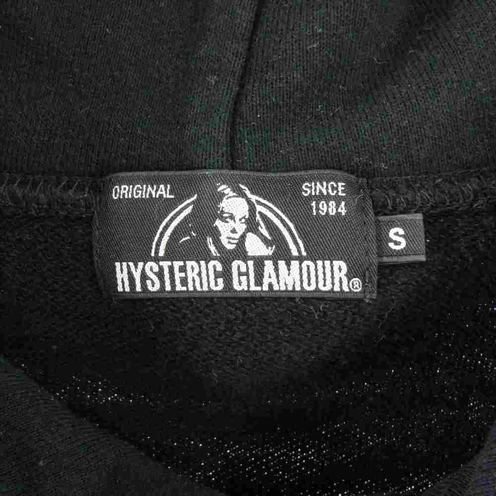 HYSTERIC GLAMOUR ヒステリックグラマー 0263CF20  BEAR HEAD2 ベア ヘッド スウェット パーカー ブラック系 ブルー系 S【中古】