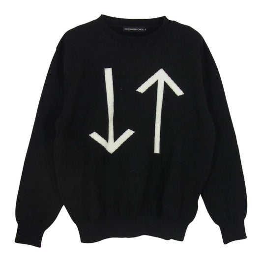 HYSTERIC GLAMOUR ヒステリックグラマー 06193NS03 THEE XXX ARROW SIGN編込 プルオーバー ブラック系 S【中古】