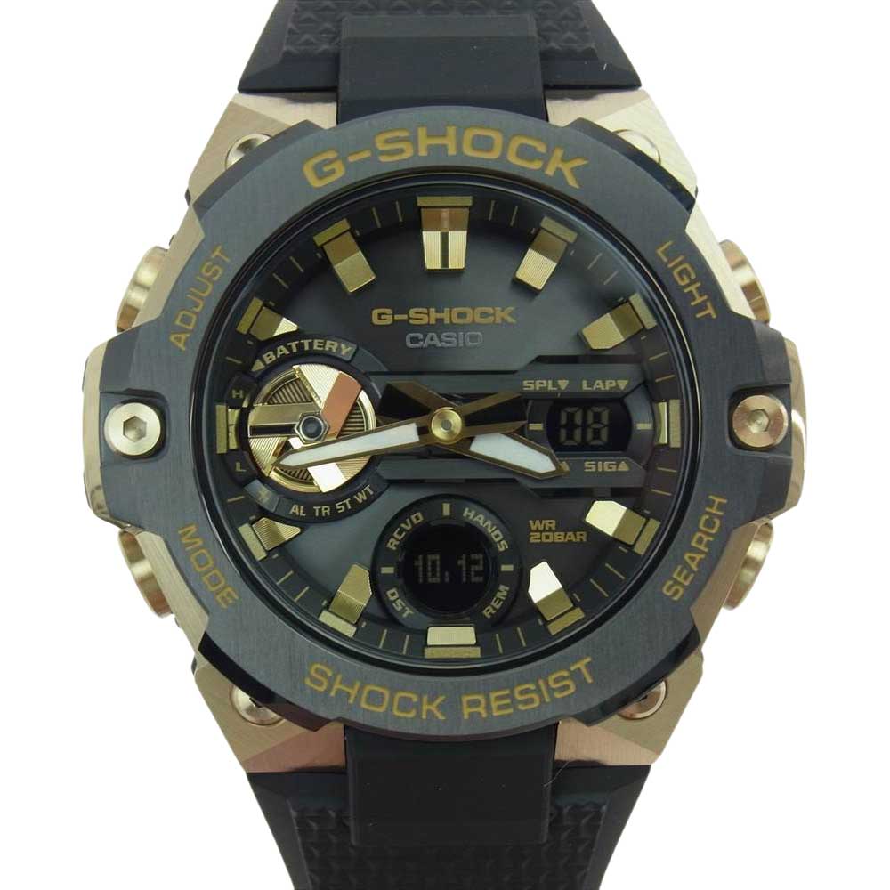 CASIO G-SHOCK カシオ ジーショック G-STEEL GST-B400GB-1A9JF Bluetooth搭載 タフソーラー ブラック系 ゴールド系【新古品】【未使用】【中古】