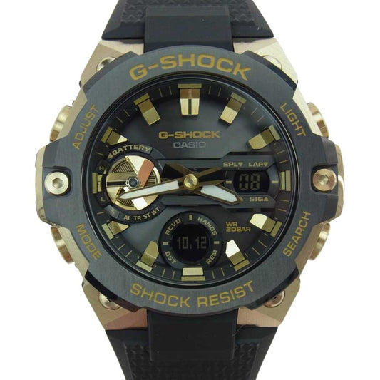 CASIO G-SHOCK カシオ ジーショック G-STEEL GST-B400GB-1A9JF Bluetooth搭載 タフソーラー ブラック系 ゴールド系【新古品】【未使用】【中古】
