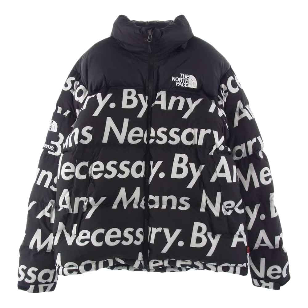 Supreme シュプリーム ND515511 × the north face Nuptse Jacket By Any Means Necessary ノースフェイス ヌプシ ダウン ジャケット ブラック系 L【中古】