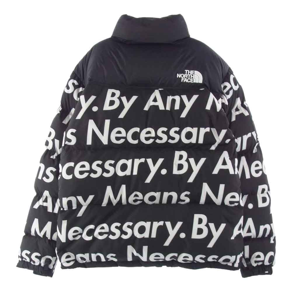 Supreme シュプリーム ND515511 × the north face Nuptse Jacket By Any Means Necessary ノースフェイス ヌプシ ダウン ジャケット ブラック系 L【中古】