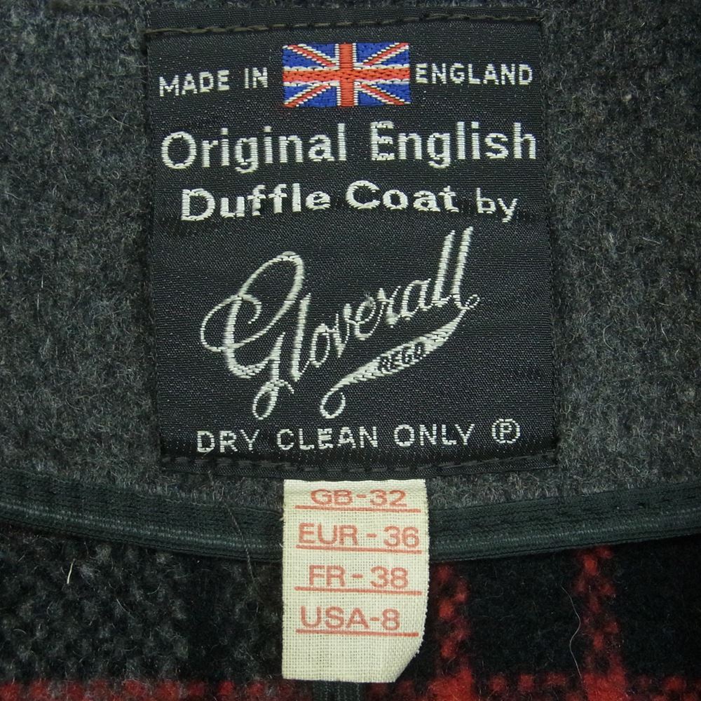 Gloverall グローバーオール ビンテージ 英国製 ウール ダッフル コート GLY グレー系 36 8【中古】