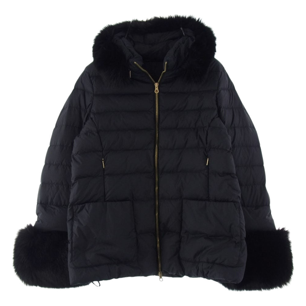 DUVETICA デュベティカ 1162-FGK 国内正規品 KERRIN ケリン フォックスファー ダウン ジャケット  ネイビー系 42【中古】