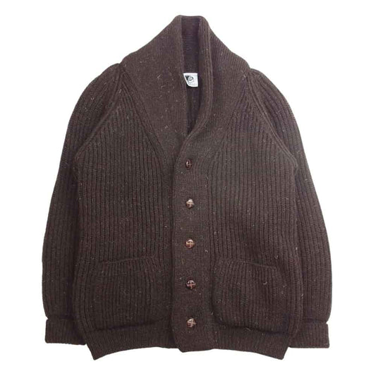 ブラックシープ ショールカラー カーディガン クルミ釦 ブラウン系 M【中古】