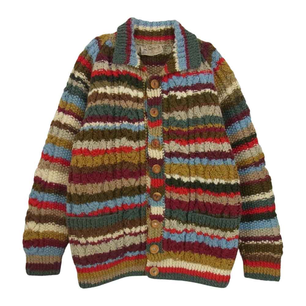 INVERALLAN インバーアラン 3A Lumber cardigan Knit Cardigan アラン ハンドニット 襟付き カーディガン マルチカラー マルチカラー系【中古】