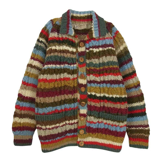 INVERALLAN インバーアラン 3A Lumber cardigan Knit Cardigan アラン ハンドニット 襟付き カーディガン マルチカラー マルチカラー系【中古】