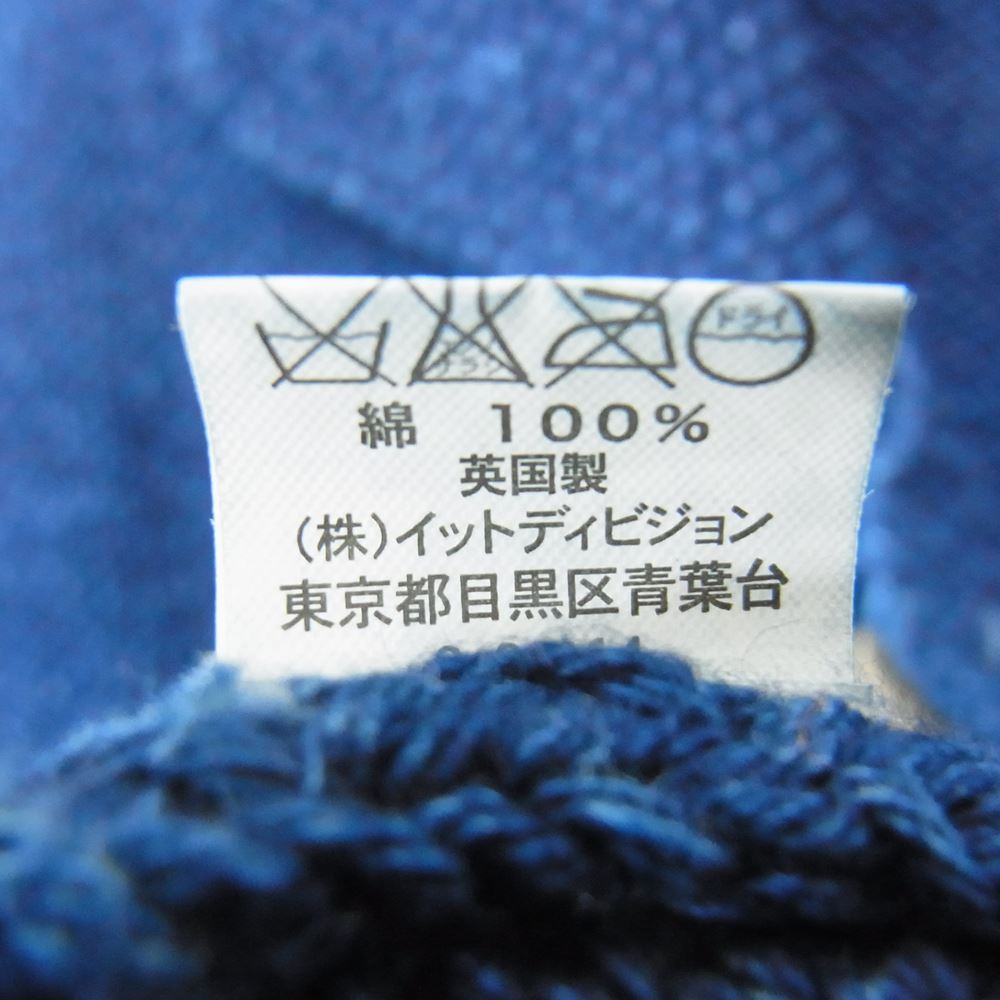 INVERALLAN インバーアラン コットンニットカーディガン デニムヤーン Gジャンタイプ インディゴ インディゴブルー系【中古】
