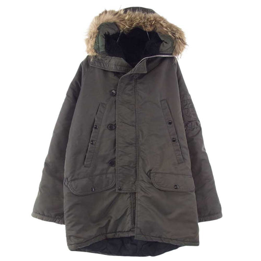 SPIEWAK スピーワック 1N3BFC N-3B ファー ミリタリー フライト ジャケット モスグリーン系 38【中古】