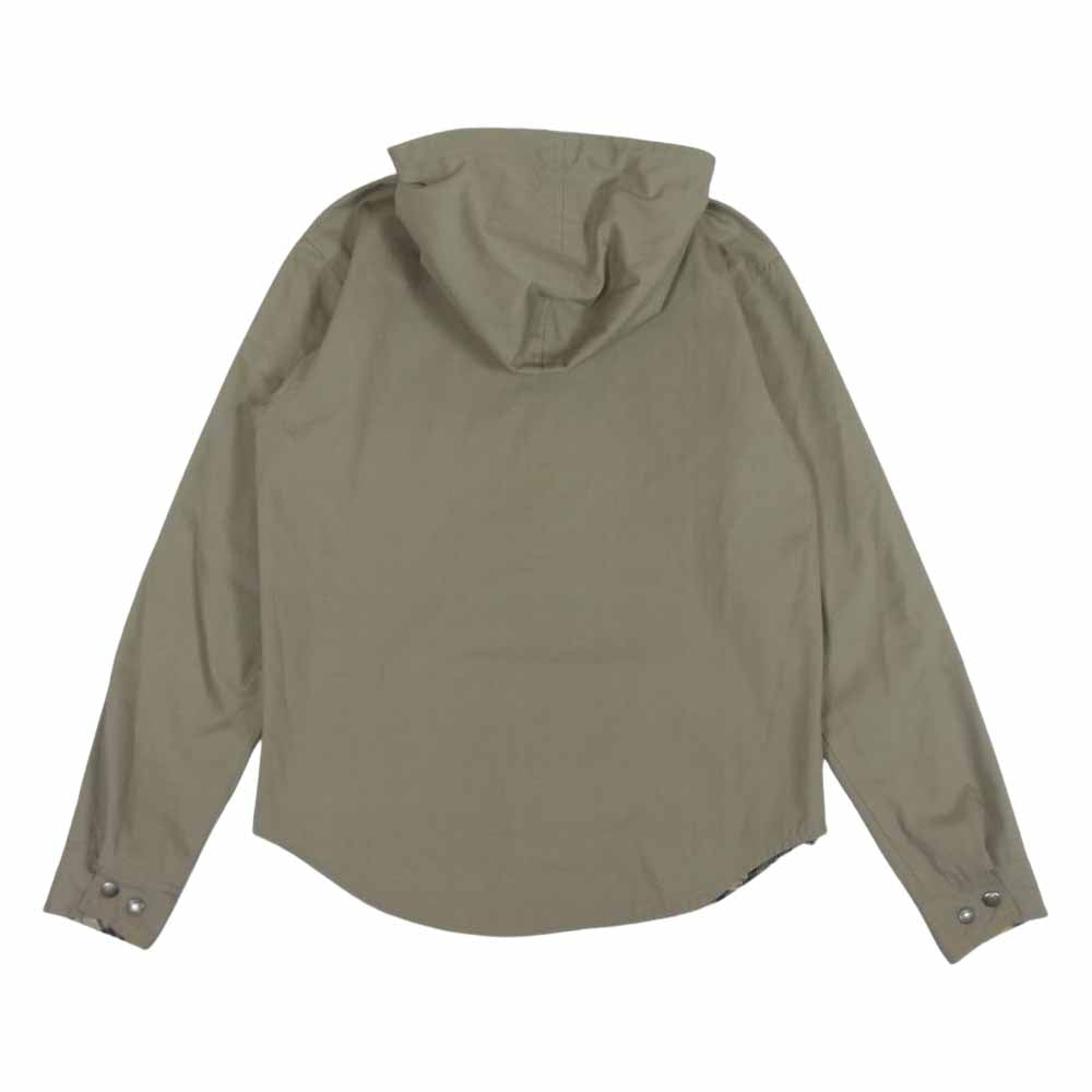 WOOLRICH ウールリッチ リバーシブル チェック フード パーカ ジャケット カーキ系 イエロー系 S【中古】