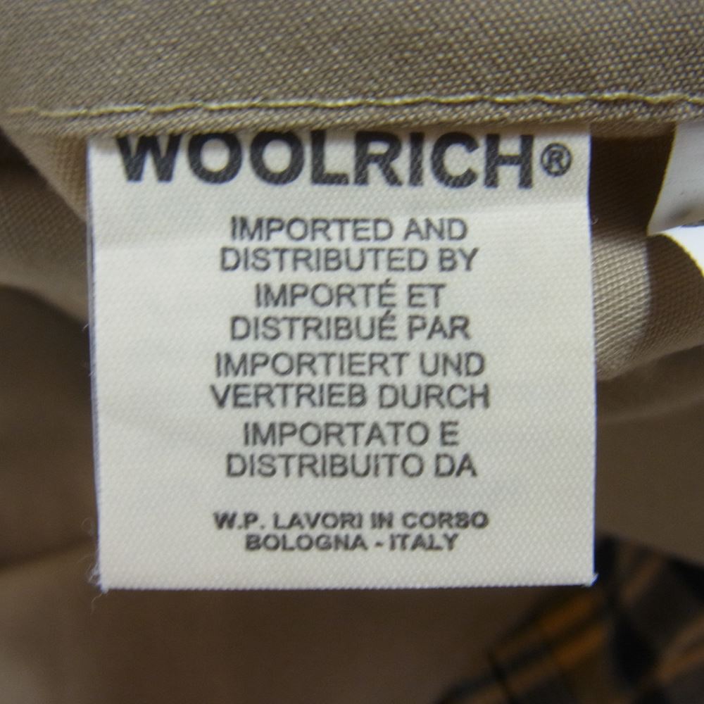 WOOLRICH ウールリッチ リバーシブル チェック フード パーカ ジャケット カーキ系 イエロー系 S【中古】