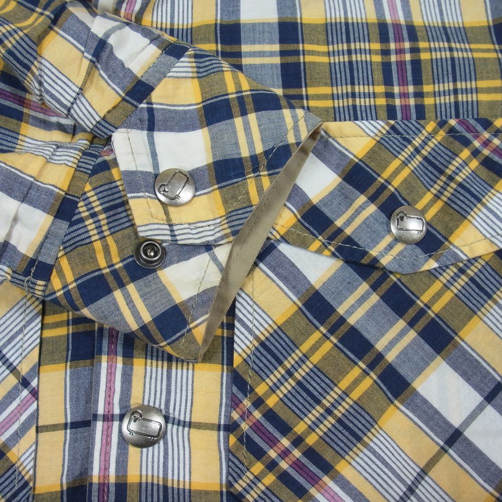 WOOLRICH ウールリッチ リバーシブル チェック フード パーカ ジャケット カーキ系 イエロー系 S【中古】