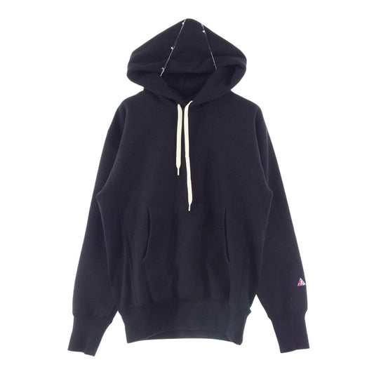 HYSTERIC GLAMOUR ヒステリックグラマー 02193CF14 TRIANGLE WOMAN トライアングル ガールワッペン 刺繍 プルオーバー パーカー フーディ ブラック系 S【中古】