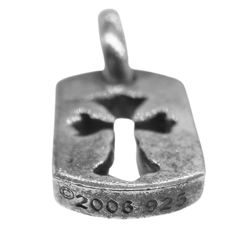 CHROME HEARTS クロムハーツ（原本無） DT TNY CO CRS タイニーカット アウトクロス ドッグタグ チャーム トップ シルバー系【中古】