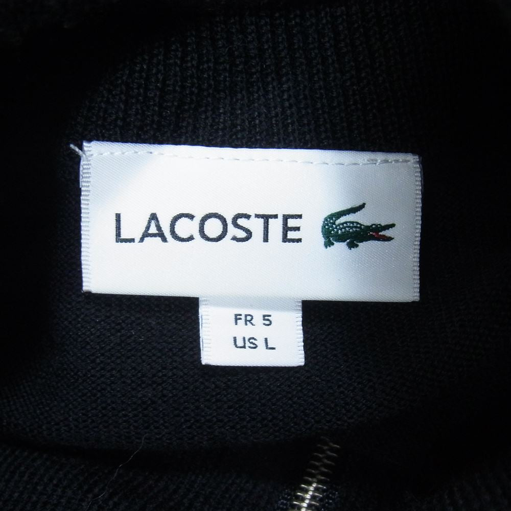 LACOSTE ラコステ フルジップセーター  ブラック系 L【中古】