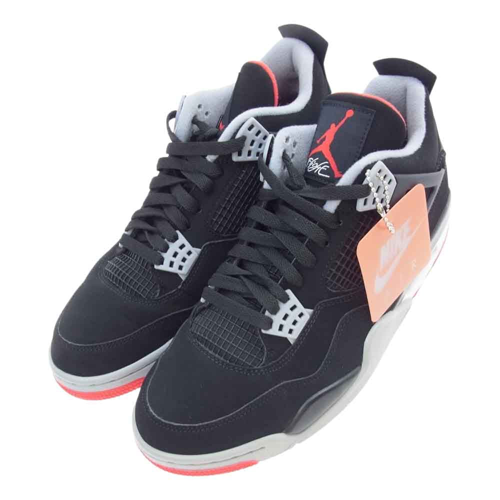 NIKE ナイキ 308497-060 AIR JORDAN4 RETRO エアジョーダン レトロ スニーカー ブラック系 28cm【中古】