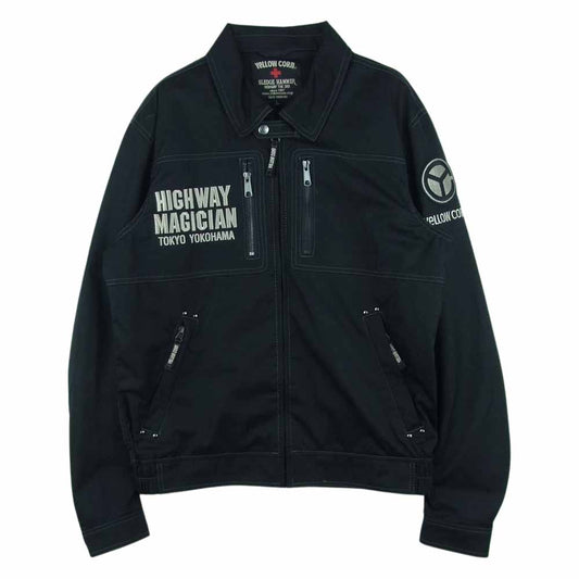 イエローコーン YB-2100 ツイルジャケット ライダース ジャケット 中国製 ブラック系 L【中古】