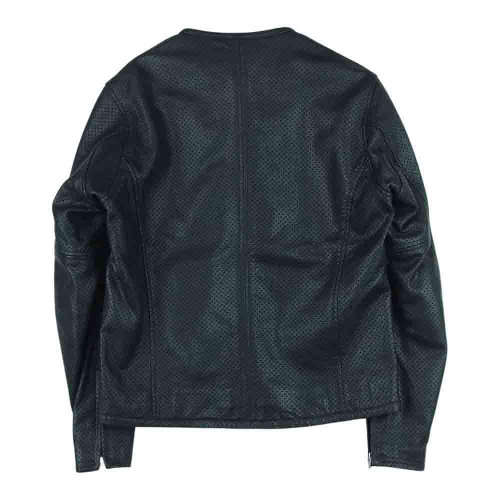 KADOYA カドヤ llxpllm-054 K's LEATHER ケーズレザー パンチングレザー シングル ライダース ジャケット ブラック系 L【中古】