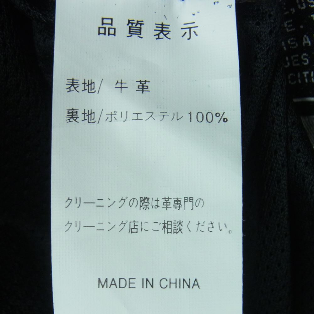 KADOYA カドヤ llxpllm-054 K's LEATHER ケーズレザー パンチングレザー シングル ライダース ジャケット ブラック系 L【中古】