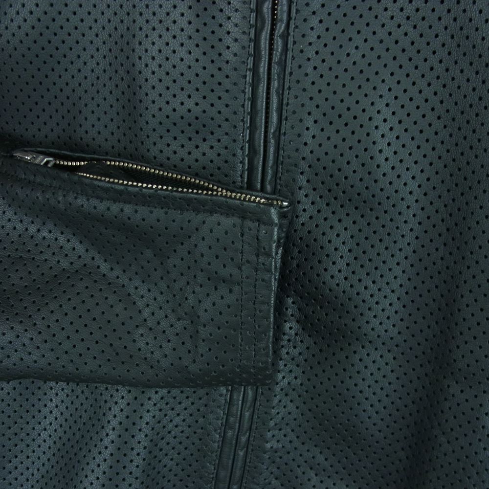KADOYA カドヤ llxpllm-054 K's LEATHER ケーズレザー パンチングレザー シングル ライダース ジャケット ブラック系 L【中古】