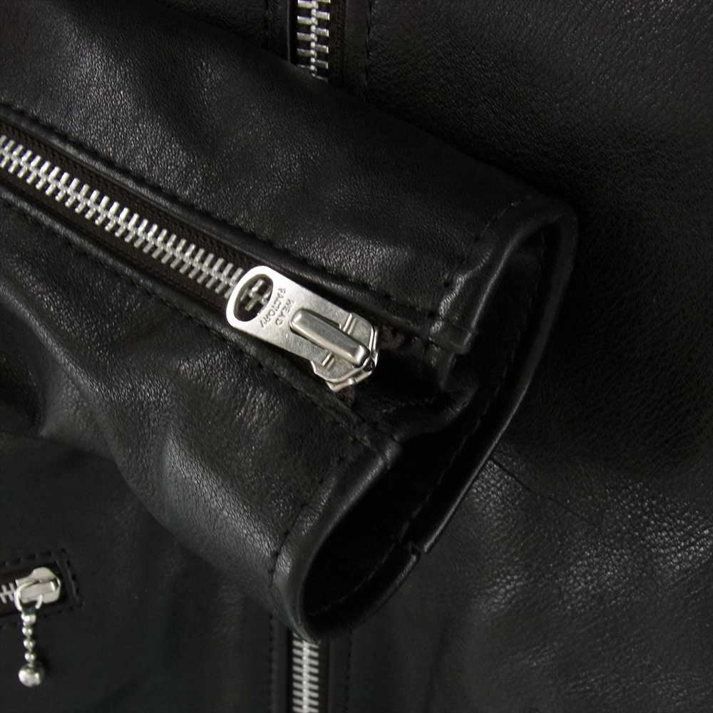 KADOYA カドヤ AD9 アドナイン 襟付き シングル ライダース ジャケット ブラック系 3L【中古】