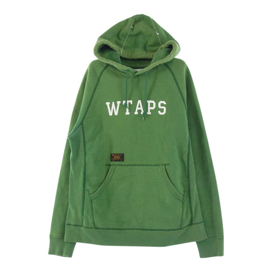 WTAPS ダブルタップス 13SS 131ATDT-CSM02 DESIGN HOODY スウェットパーカーフーディ  グリーン系 ホワイト系【中古】