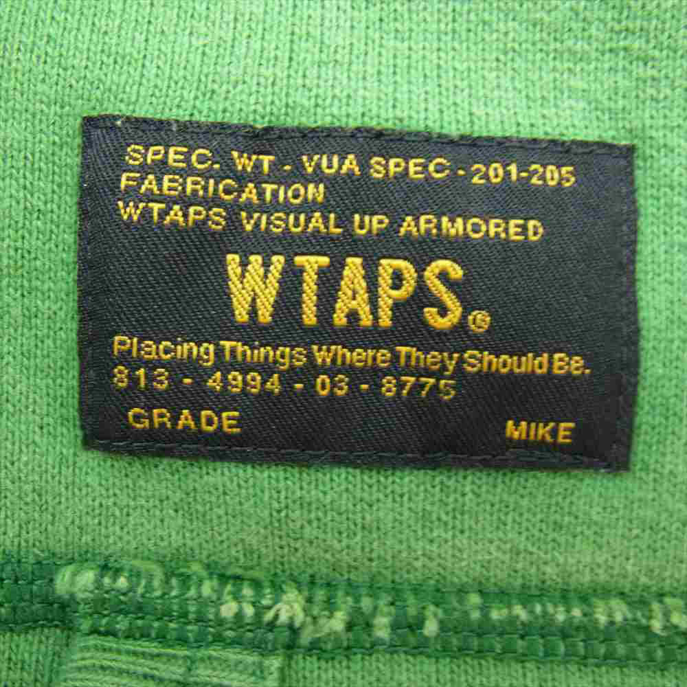 WTAPS ダブルタップス 13SS 131ATDT-CSM02 DESIGN HOODY スウェットパーカーフーディ  グリーン系 ホワイト系【中古】