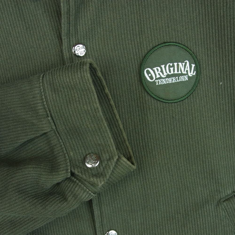 TENDERLOIN テンダーロイン 15AW T-COACH JKT PIQUE ボア ピケ コーチ ジャケット 日本製 カーキ系 グリーン系 S【中古】