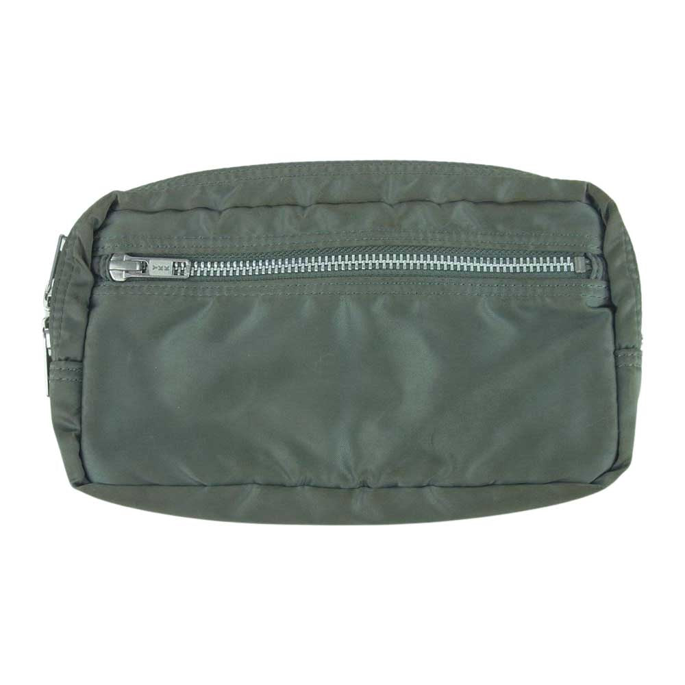 PORTER ポーター タンカー 小物入れ トラベル ポーチ 日本製 グレイッシュカーキ系【中古】