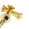 CHROME HEARTS クロムハーツ（原本無） 22K CH Cross #2 FAT CHクロスファット スタッド ピアス ゴールド系【中古】
