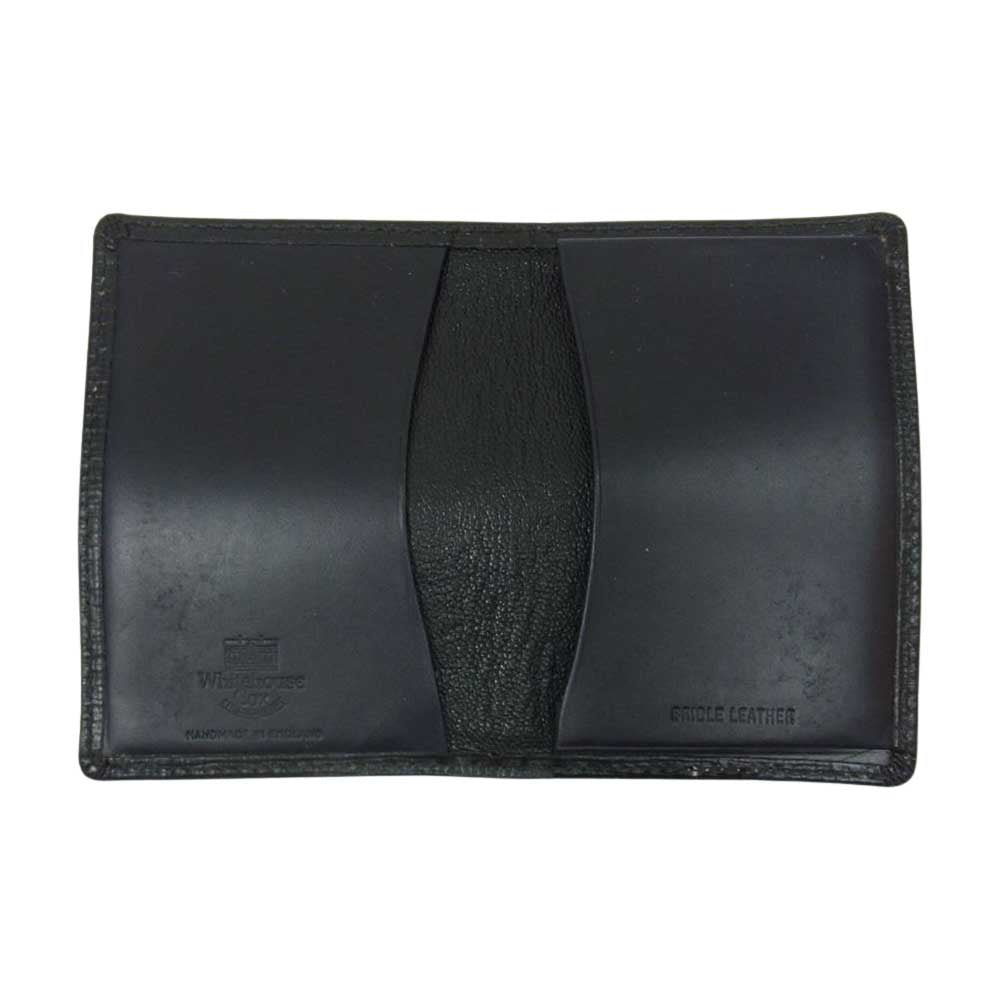 WHITE HOUSE COX ホワイトハウスコックス S7412 NAME CARD CASE / BRIDLE ブライドルレザー カードケース 名刺入れ ブラック系【中古】