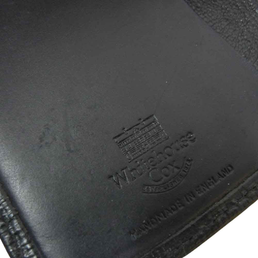 WHITE HOUSE COX ホワイトハウスコックス S7412 NAME CARD CASE / BRIDLE ブライドルレザー カードケース 名刺入れ ブラック系【中古】