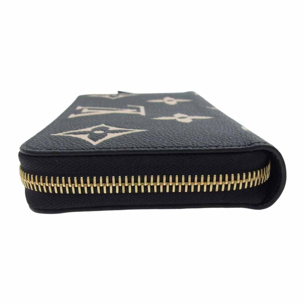 LOUIS VUITTON ルイ・ヴィトン M80481 バイカラー モノグラム アンプラント ジッピーウォレット ブラック系 ベージュ系【美品】【中古】