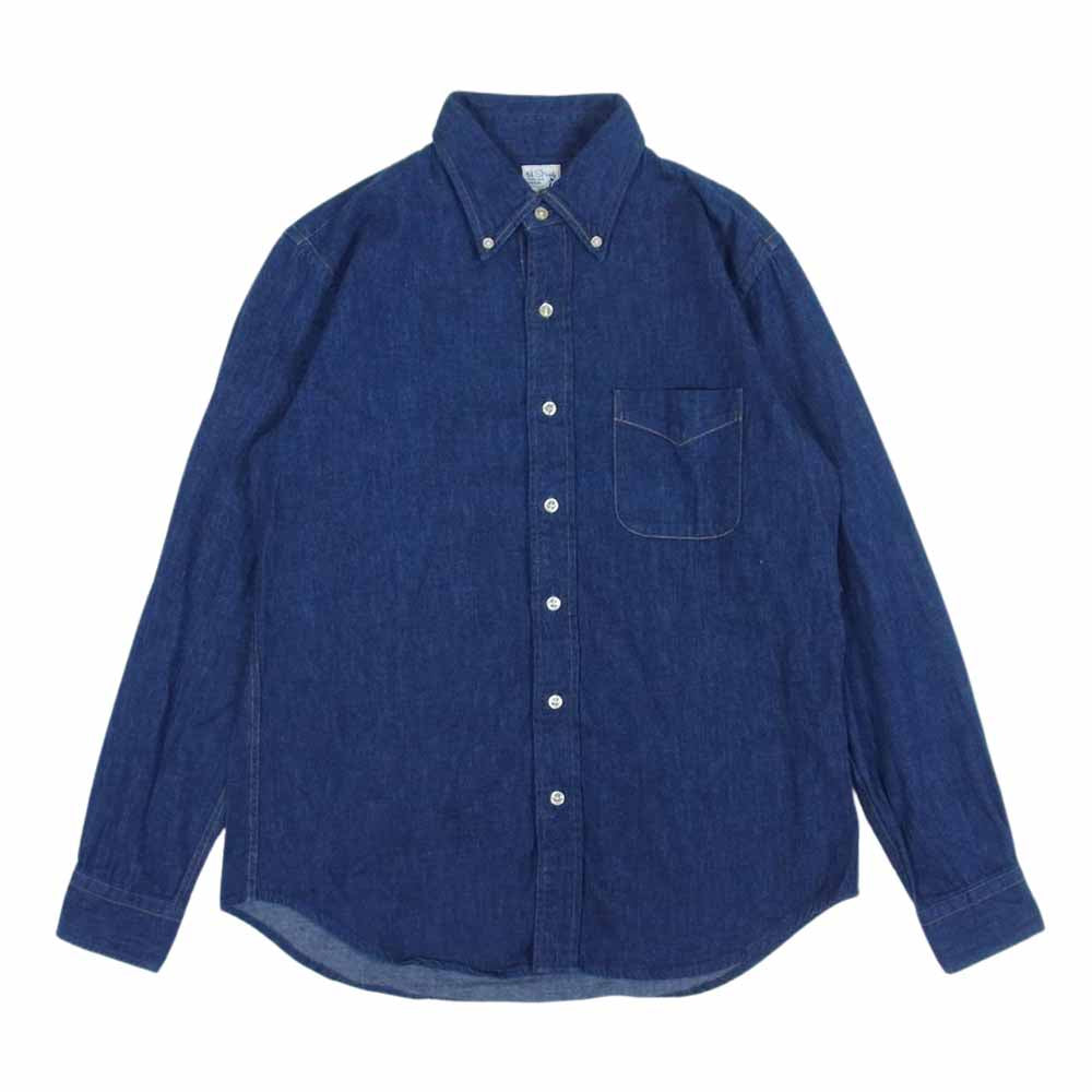 orSlow オアスロウ ボタンダウン デニムシャツ ブルー系 ネイビー系 M【中古】