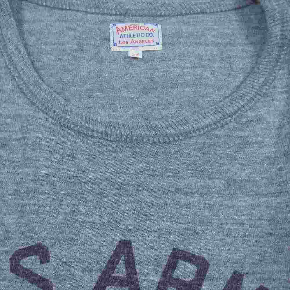 The REAL McCOY'S ザリアルマッコイズ BALL PARK AMERICAN ATHLETIC TEE アメリカンアスレチック プリント Tシャツ グレー系 38【中古】