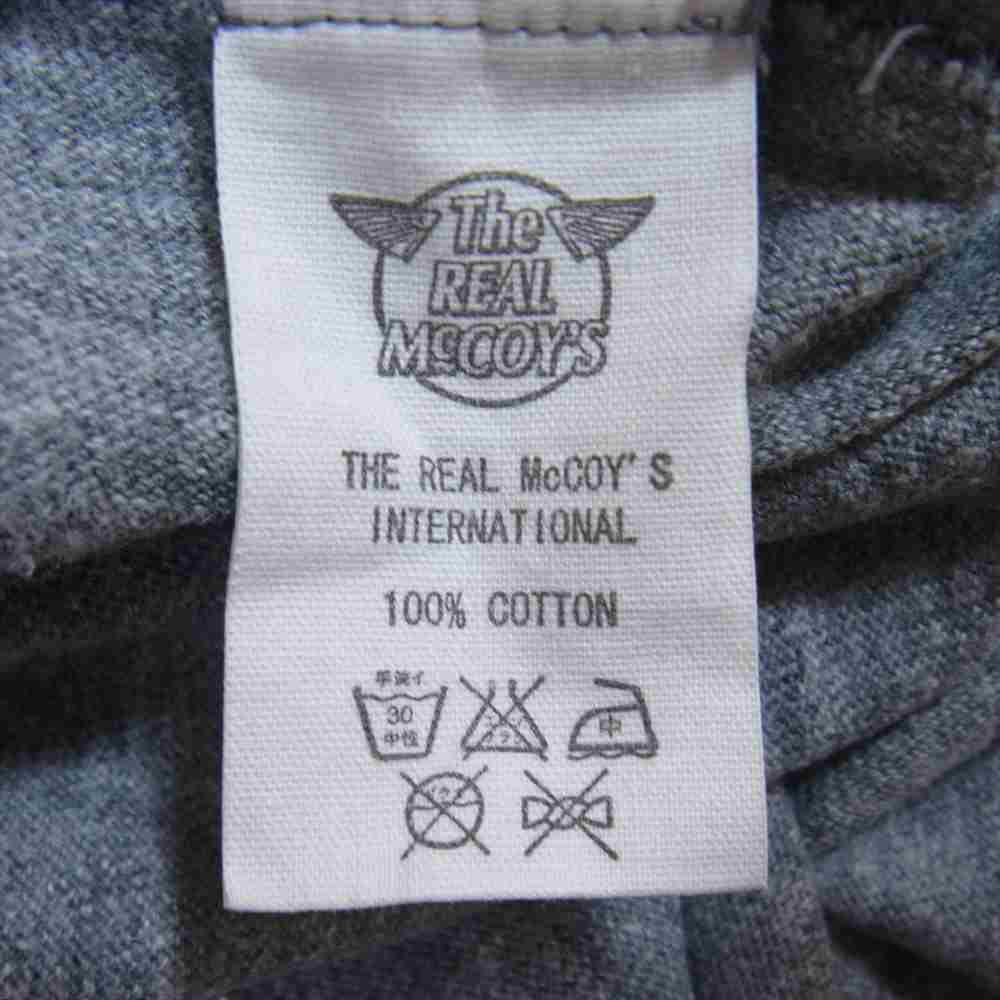 The REAL McCOY'S ザリアルマッコイズ BALL PARK AMERICAN ATHLETIC TEE アメリカンアスレチック プリント Tシャツ グレー系 38【中古】