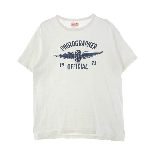 The REAL McCOY'S ザリアルマッコイズ BUCO ブコ プリント Tシャツ ホワイト系 グレー系 M【中古】